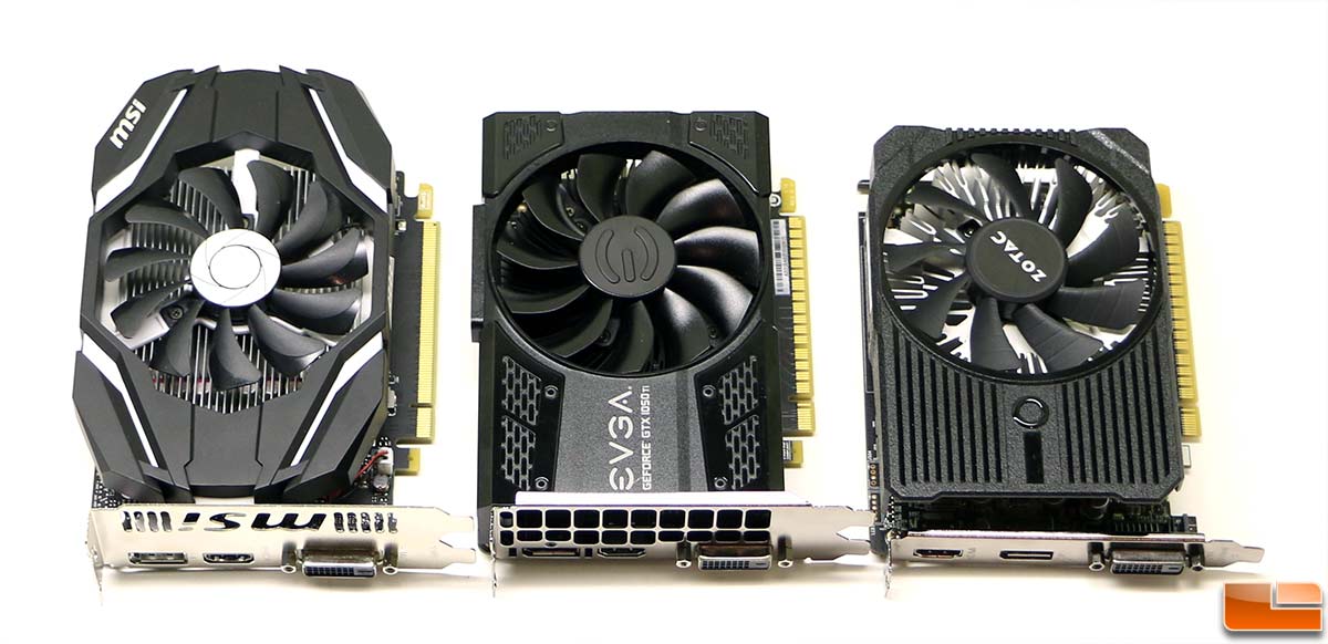 GeForce GTX 1050 Ti Video Card Roundup - EVGA, MSI and ZOTAC