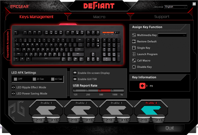 EpicGear DeFiant Software