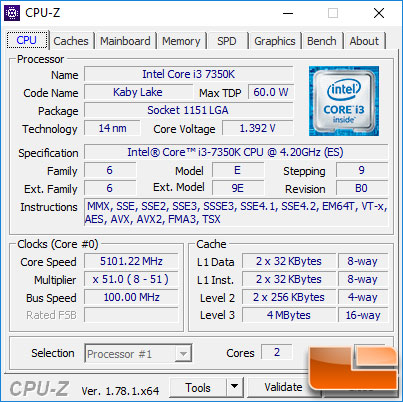 Intel Core i3-7350K Overclock