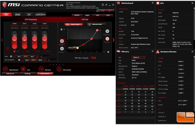 MSI Z270 XPower Gaming Titanium Command Center