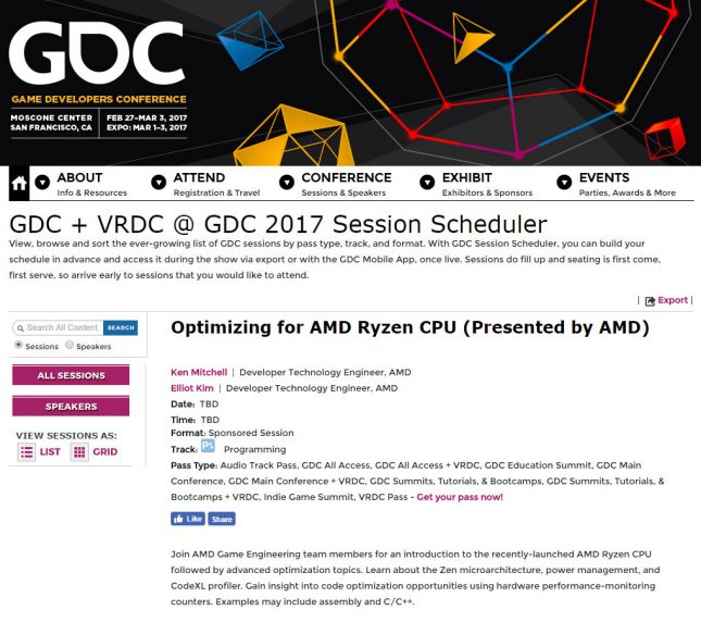 Ryzen GDC Launch Date