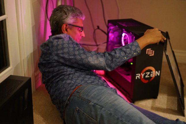 Raja Koduri Getting Close To His Glowing Ryzen System