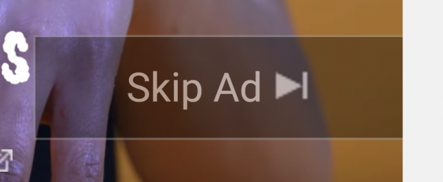 YouTube's Skip Ad button