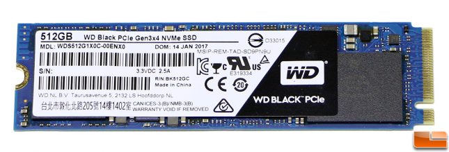 WD Black M.2 PCIe NVMe SSD 512GB