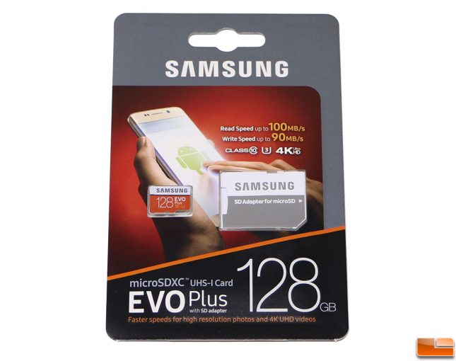 Samsung EVO Plus 128GB MicroSDXC Memory Card Retail Packaging