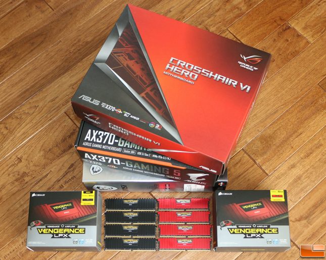 AMD Ryzen X370 Motherboards and Corsair Vengeance LPX DDR4 Memory Kits
