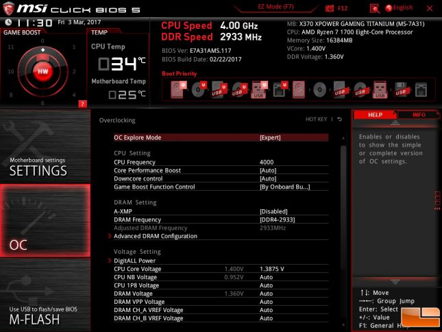 MSXI X370 Motherboard BIOS