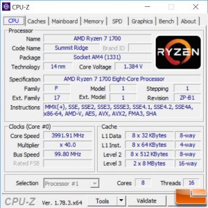 Ryzen 7 1700 Overclocked to 4.0 GHz