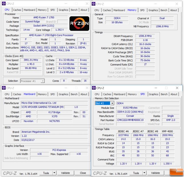 AMD Ryzen 7 Test System Settings