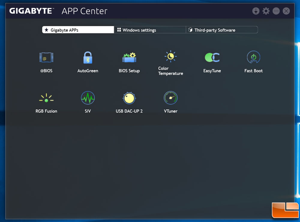 gigabyte app center download windows 10