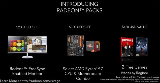AMD Radeon Packs For Vega