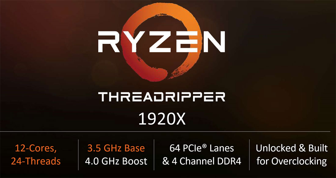 AMD Ryzen Threadripper 1920X 8-Core CPU Will Cost $549 - Legit Reviews