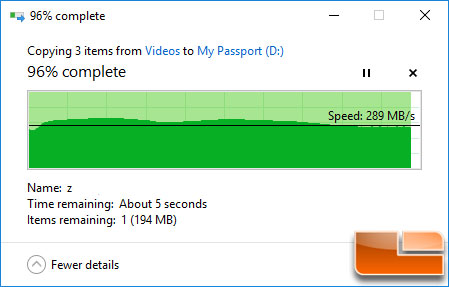 WD My Passport SSD 1TB File Transfer Speed
