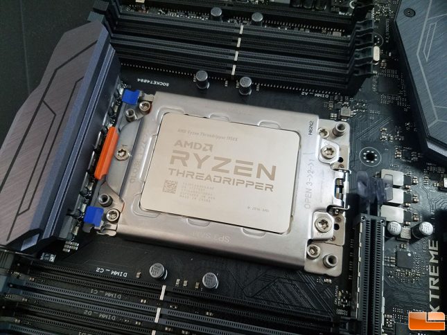 AMD Ryzen Threadripper 1950X Installed