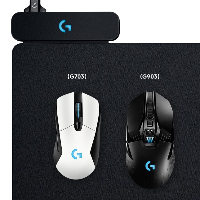 Logitech G703 and G903 on the PowerPlay Charging Mat