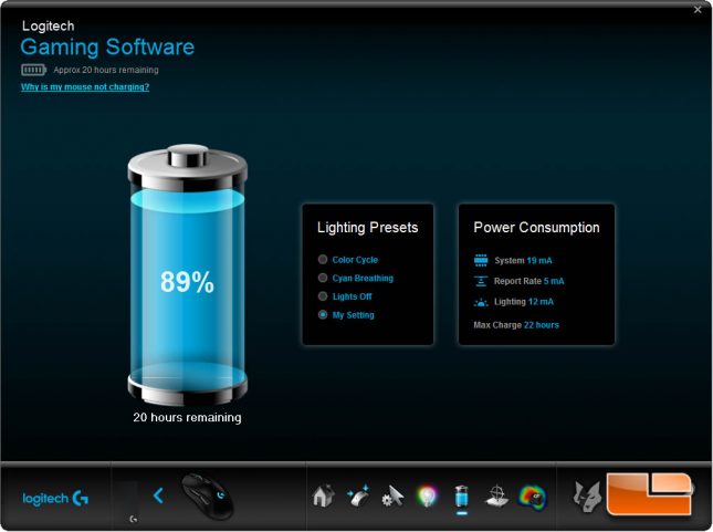 Logitech Gaming Software - PowerPlay Battery Life