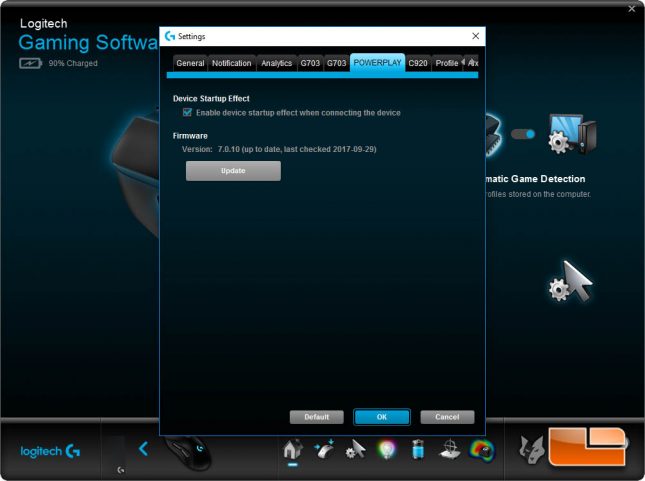 Logitech Gaming Software - PowerPlay Firmware Update