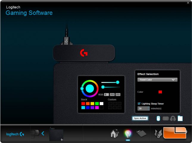 Logitech Gaming Software - PowerPlay Lighting Settings