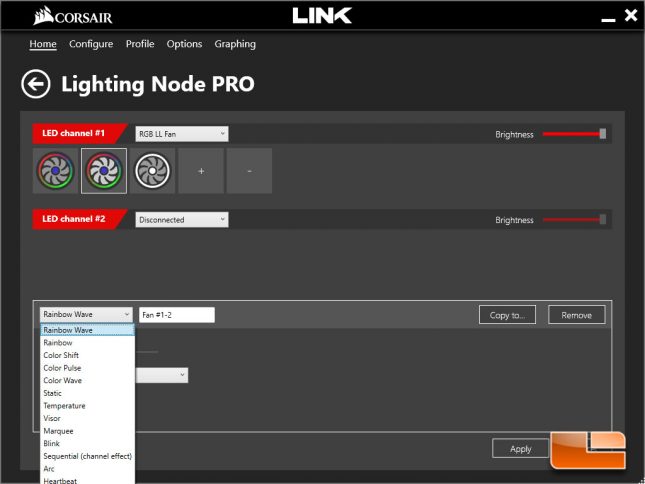 The Corsair Link Software Has a LOT of different RGB Modes for the LL fans