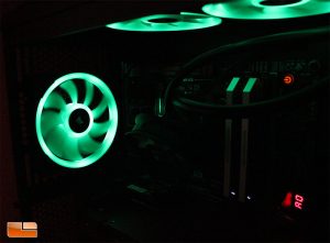 Corsair LL120 RGB Fans Installed - Set to Static Green