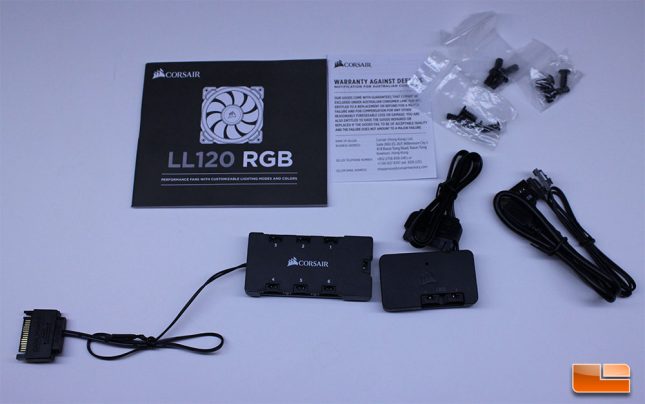 Corsair LL120 RGB Fan - Box Contents (Fans Not Pictured)