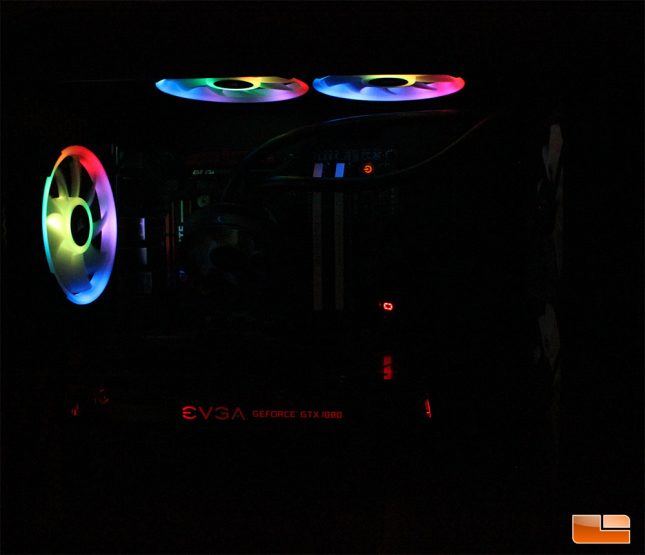 Corsair RGB LED Fans installed in MC5 w/GTX 1080