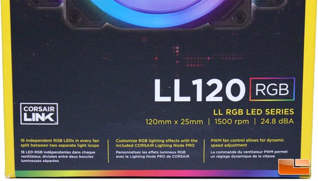 Corsair LL120 RGB Triple Pack Retail Box - Branding