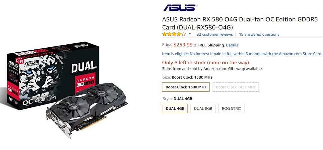 Карта rx 580 8gb