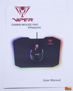 The Viper Gaming LED Mouse Pad - Instruction Manual