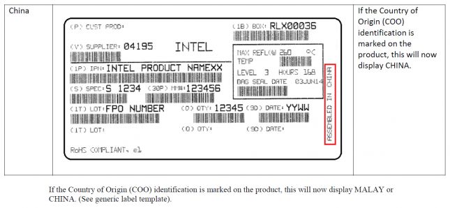 Intel coffee lake assembled china