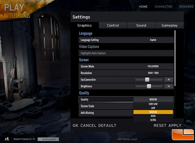 PUBG Image Quality Options