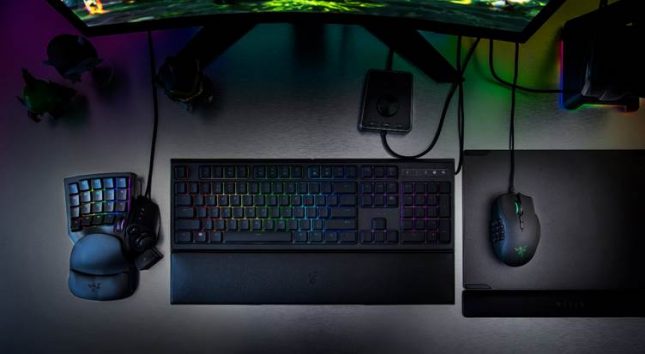 Razer Naga Trinity + Razer Tartarus V2 - On Desk