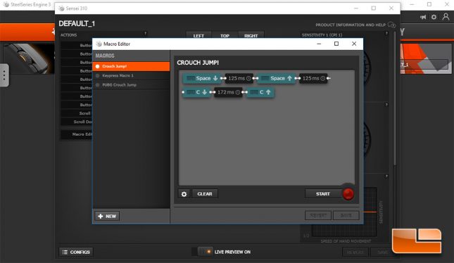 SteelSeries Sensei 310 - Macro Edit