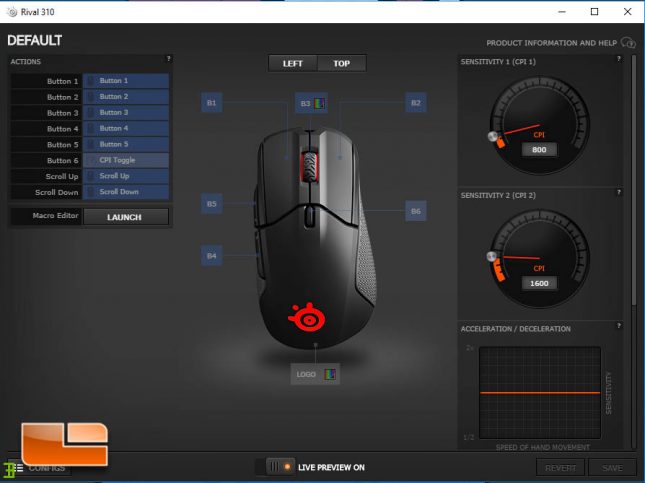 SteelSeries Engine 3 - Main Settings Section in Engine 3