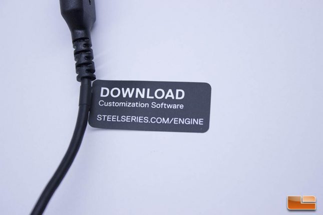 SteelSeries Rival 310 - USB Sticker Reminding to Download Engine 3