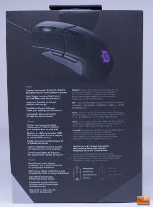 SteelSeries Sensei 310 -Rear of Retail Box