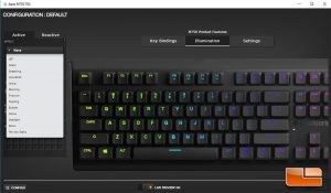 The M750 TKL RGB has extensive RGB settings