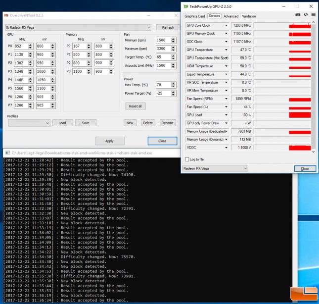 Vega64 Monero Mining Settings