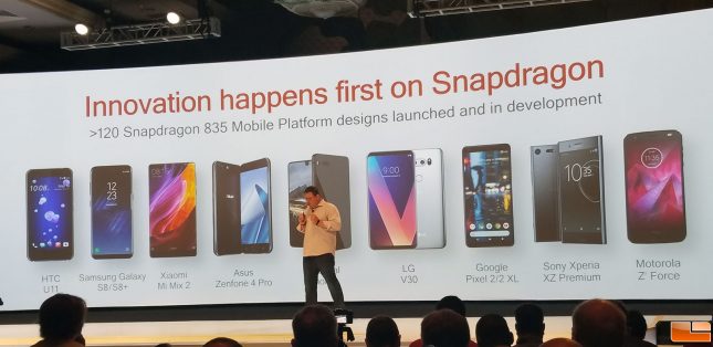 Qualcomm Snapdragon 835 Design Wins