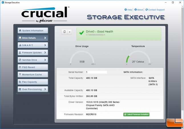 Crucial Storage Executive Tool