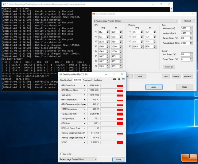 AMD Radeon Vega FE Monero XMR Mining For 15 Minutes