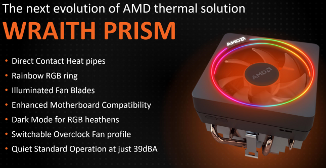 AMD Wraith Prism CPU Cooler