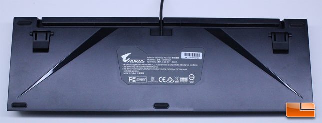 Aorus K9 Optical - Rear of Keyboard