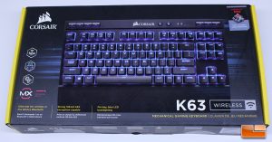 Corsair K63 Wireless Retail Packaging - Front