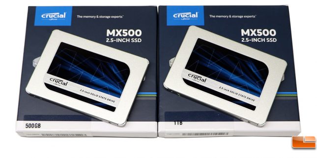 Crucial MX500 SATA SSDs