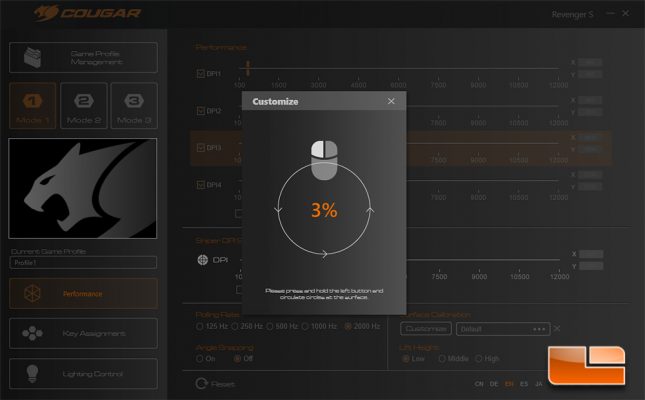 Revenger S - Surface Calibration