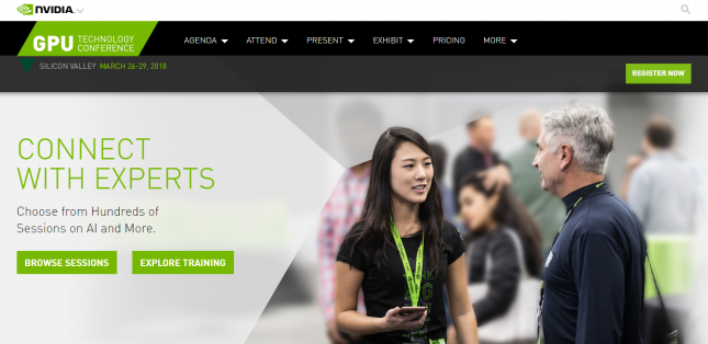 GTC 2018 website