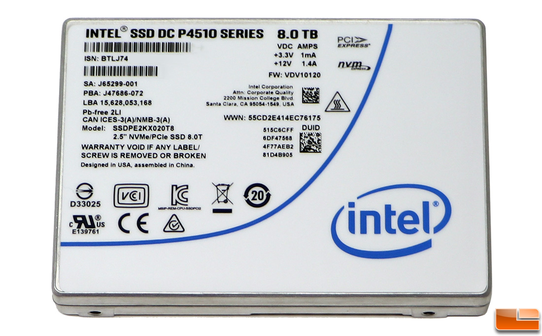 Intel DC P4510 NVMe PCIe Review - Page of Legit Reviews