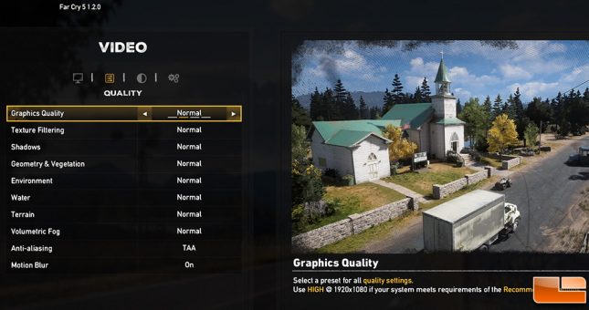 Far Cry 5 Settings