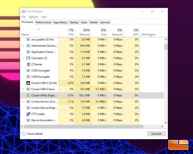 Corsair iCUE - Resource Friendly